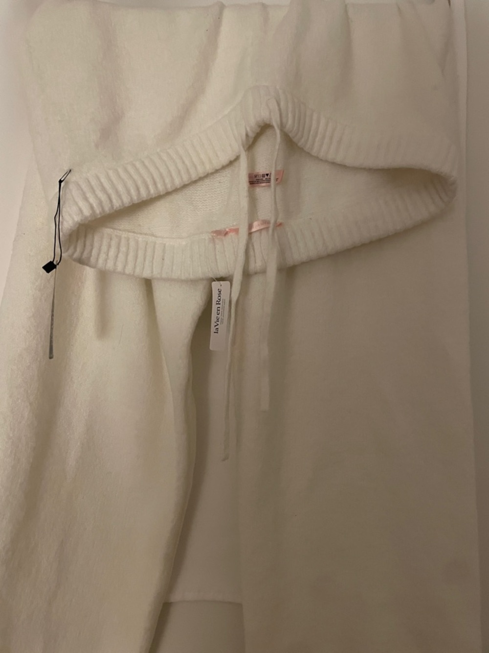 White Cozy Drawstring Lounge Sweatpants - Picture 4 of 4